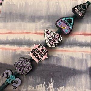 🌻 Bundle of 6 Spooky Straw Charms
